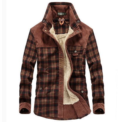 Herren Flanelljacke Warm Isoliert mit Taschen