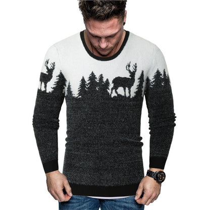 Herren Pullover Warm Tiermotiv Kreativ Berlin Style