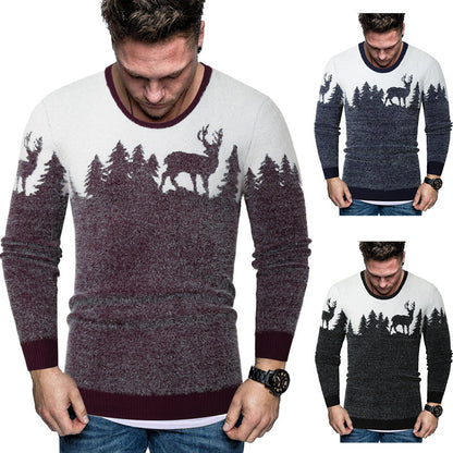 Herren Pullover Warm Tiermotiv Kreativ Berlin Style