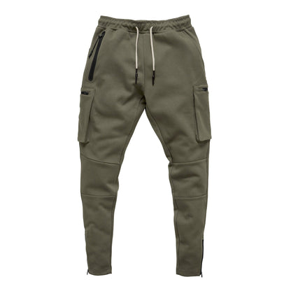 Herren Jogginghose Slim Fit mit Reißverschlusstaschen Elastic