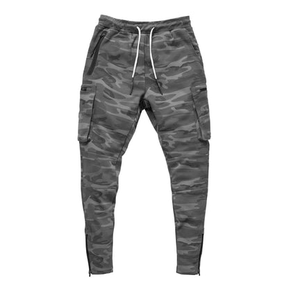 Herren Jogginghose Slim Fit mit Reißverschlusstaschen Elastic