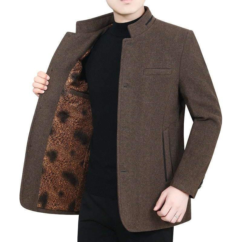 Herren Winterjacke Gedämmte Outdoorjacke Schwarz