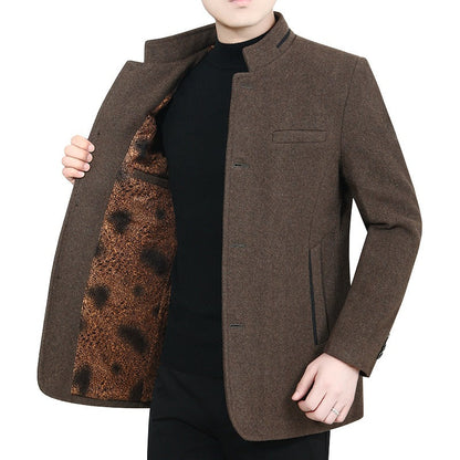 Herren Winterjacke Gedämmte Outdoorjacke Schwarz
