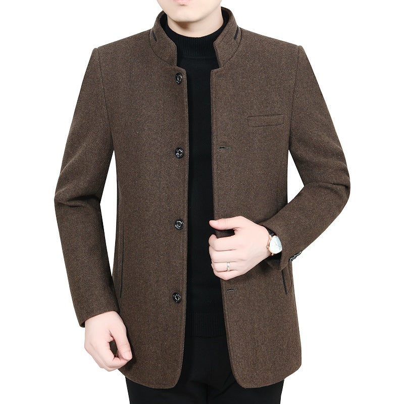 Herren Winterjacke Gedämmte Outdoorjacke Schwarz