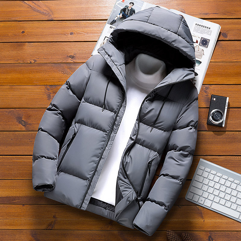 Herren Outdoor-Jacke Isoliert Wasserdicht Abnehmbare Kapuze
