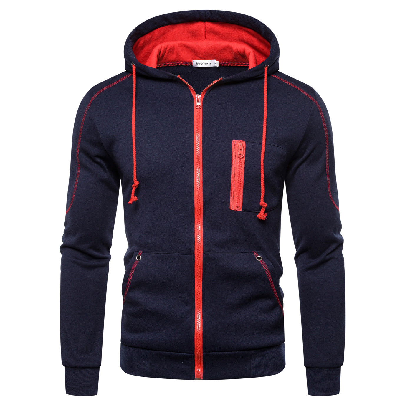 Herren Kapuzenjacke Sportlich Atmungsaktiv mit Taschen