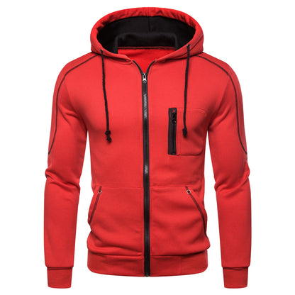 Herren Kapuzenjacke Sportlich Atmungsaktiv mit Taschen
