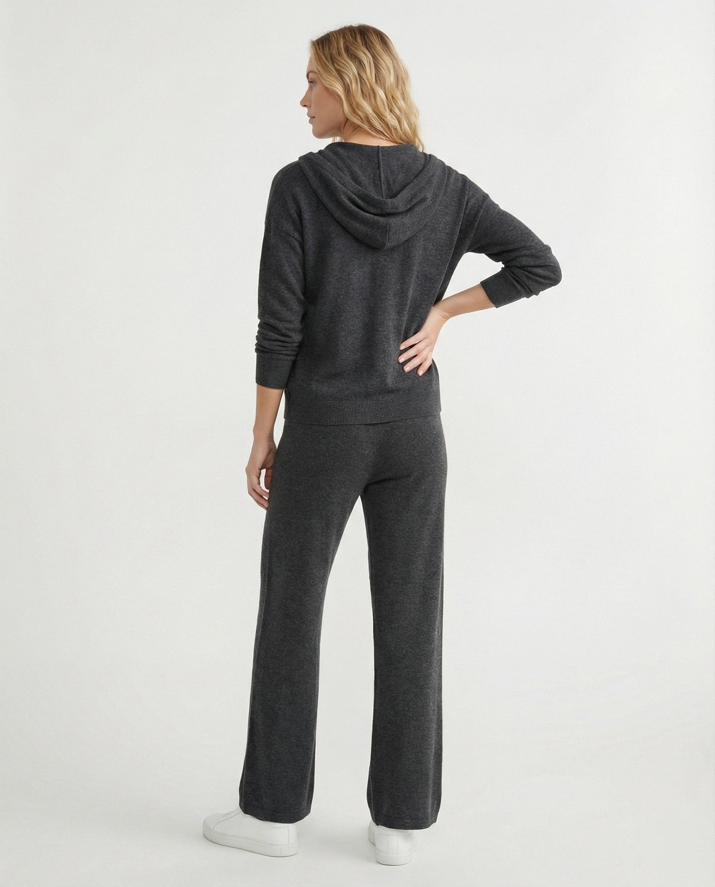 Damen Kapuzenshirt Jogginghose Set Weich Baumwolle