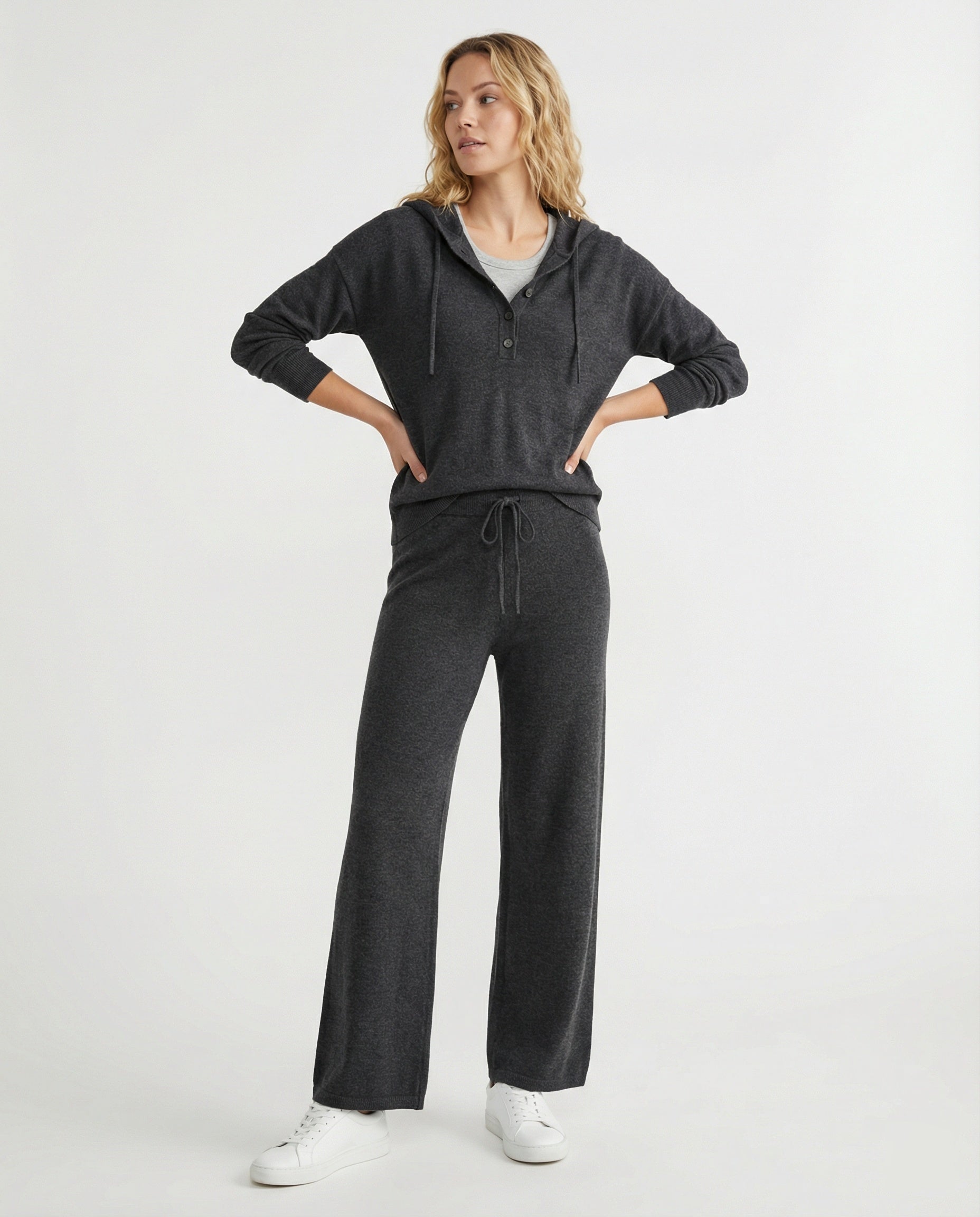 Damen Kapuzenshirt Jogginghose Set Weich Baumwolle - BerlinGlamour