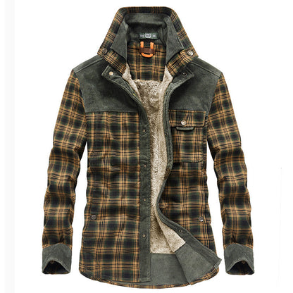 Herren Flanelljacke Warm Isoliert mit Taschen