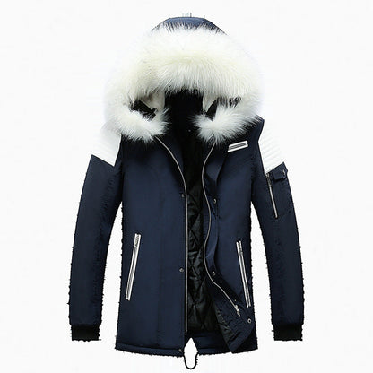 Winterparka Herren Abnehmbarer Kragen Warm Isoliert