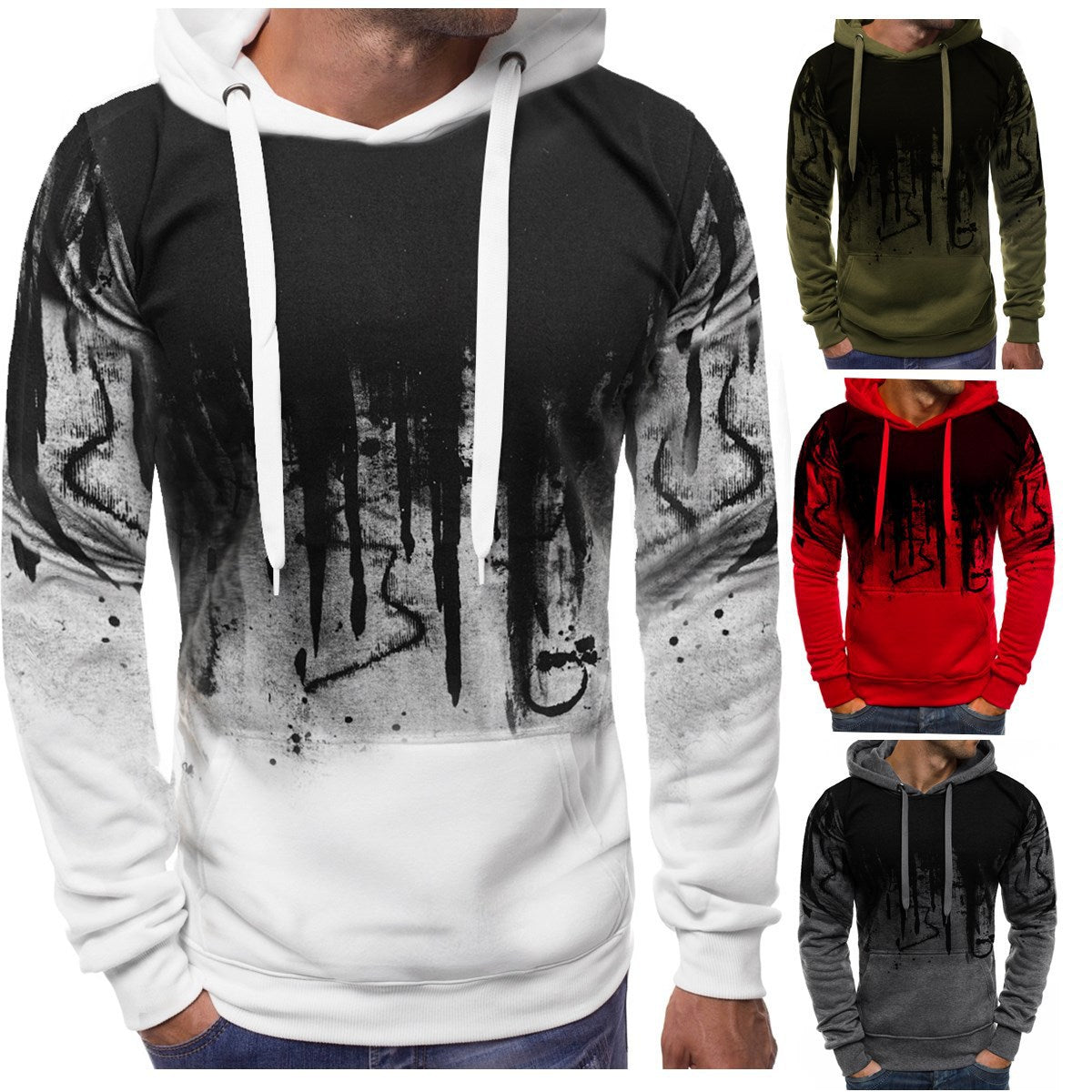 Männer Kapuzenpullover Graffiti Design Berlin Style - BerlinGlamour