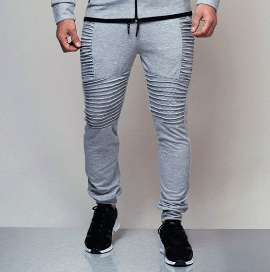 Herren Jogginghose Slim Fit Sportlich Mit Rippen