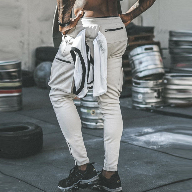Herren Jogginghose Slim Fit mit Reißverschlusstaschen Elastic - BerlinGlamour