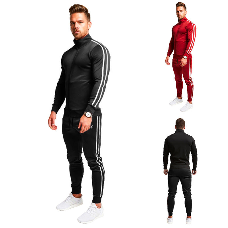 Herren Sportanzug Stehkragen Elastisch Modern