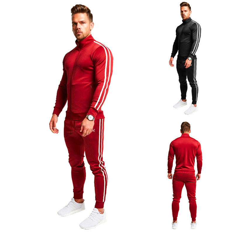 Herren Sportanzug Stehkragen Elastisch Modern - BerlinGlamour