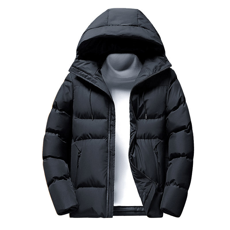 Herren Outdoor-Jacke Isoliert Wasserdicht Abnehmbare Kapuze