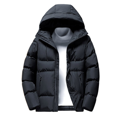 Herren Outdoor-Jacke Isoliert Wasserdicht Abnehmbare Kapuze