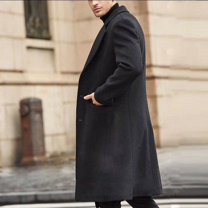 Herren Wollmantel Klassisch Elegant Modern Schnitt