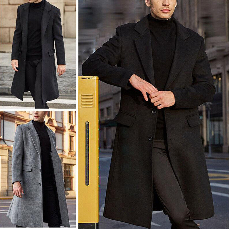 Herren Wollmantel Klassisch Elegant Modern Schnitt - BerlinGlamour