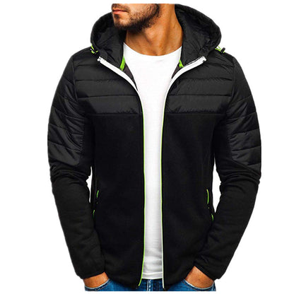 Herren Steppjacke Kapuze Warm Outdoor Funktion