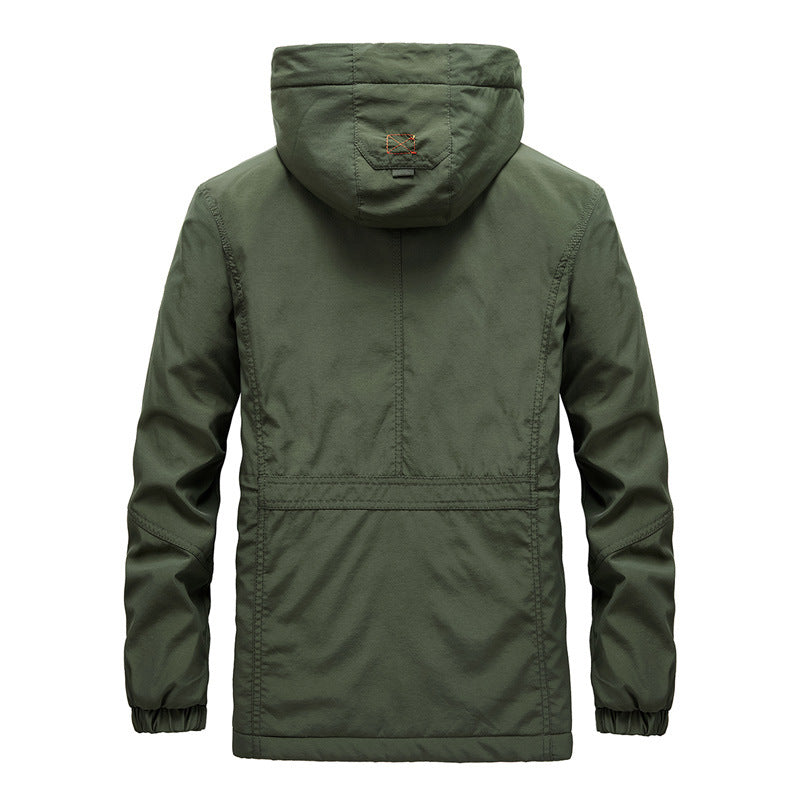 Herren Wetterjacke Fleecegefüttert Wasserfest Outdoor