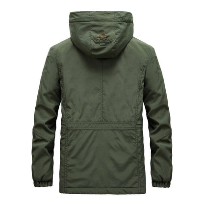 Herren Wetterjacke Fleecegefüttert Wasserfest Outdoor