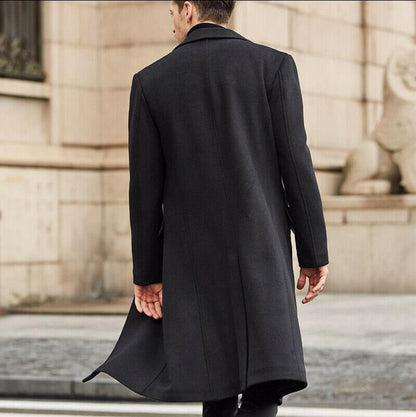 Herren Wollmantel Klassisch Elegant Modern Schnitt