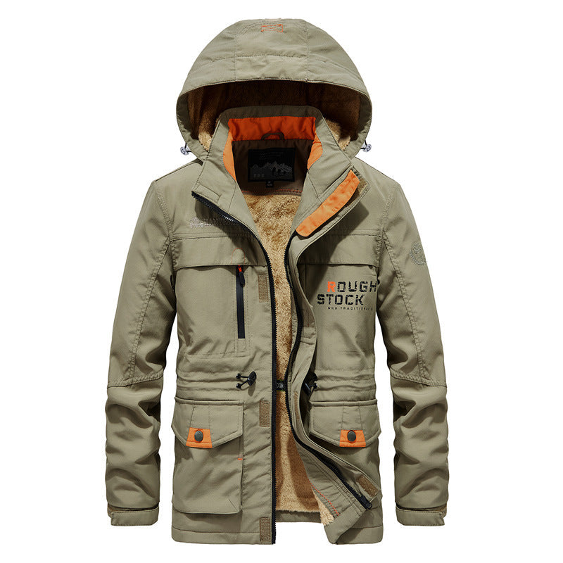 Herren Wetterjacke Fleecegefüttert Wasserfest Outdoor