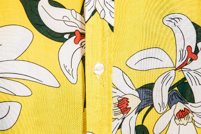 Herren Kurzarmhemd Floral Modern Leicht