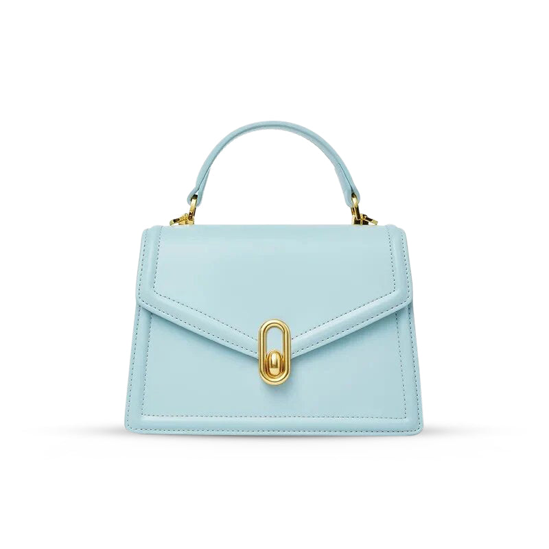 Elegante Damenhandtasche mit Top-Handle und Gold-Verschluss