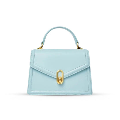 Elegante Damenhandtasche mit Top-Handle und Gold-Verschluss