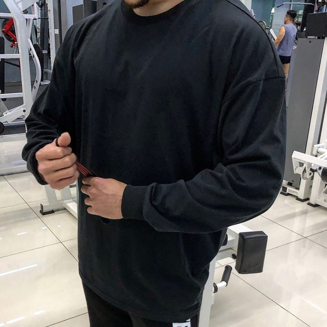Herren Sportshirt Langarm Atmungsaktiv Leicht