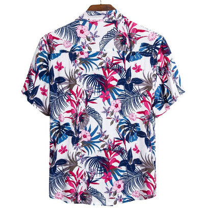 Herren Hemd Kurzarm Tropendruck Modern Fit