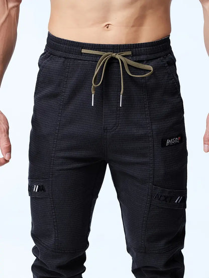 Herren Jogger Stretch Elastic mit Kordelzug Bequem