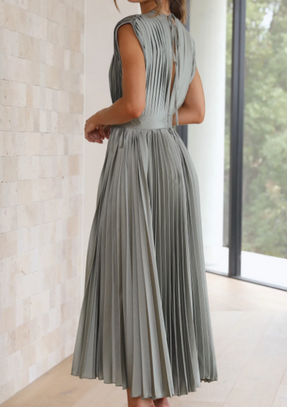 Elegantes Maxikleid Leichter Stoff Damen Kleid Sommer