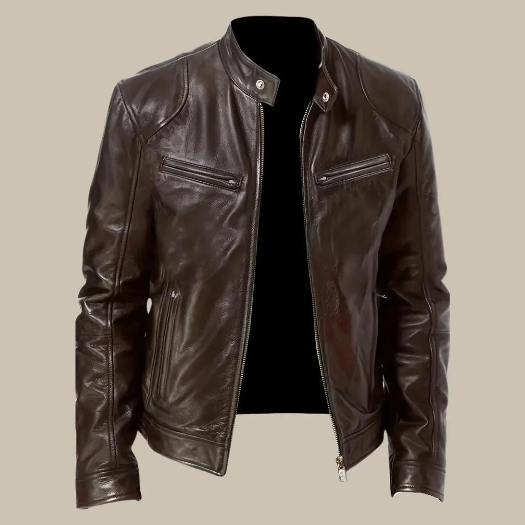 Lederschutzjacke Herren Schwarz Elegant