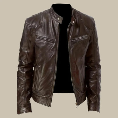 Lederschutzjacke Herren Schwarz Elegant