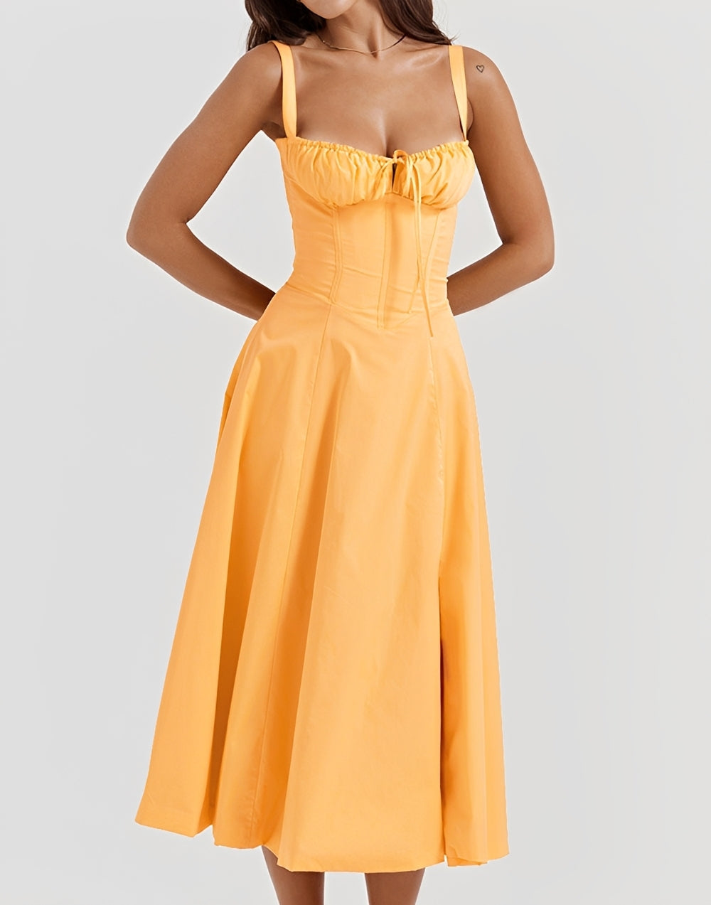 Midi-Kleid Damen Slim Fit Blumenmuster Sommerkleid - BerlinGlamour