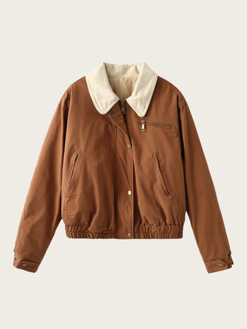 Herren Bomberjacke Cord Reißverschluss Casual Mode