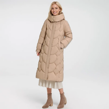 Langer Daunenmantel Steppjacke Winterwarm