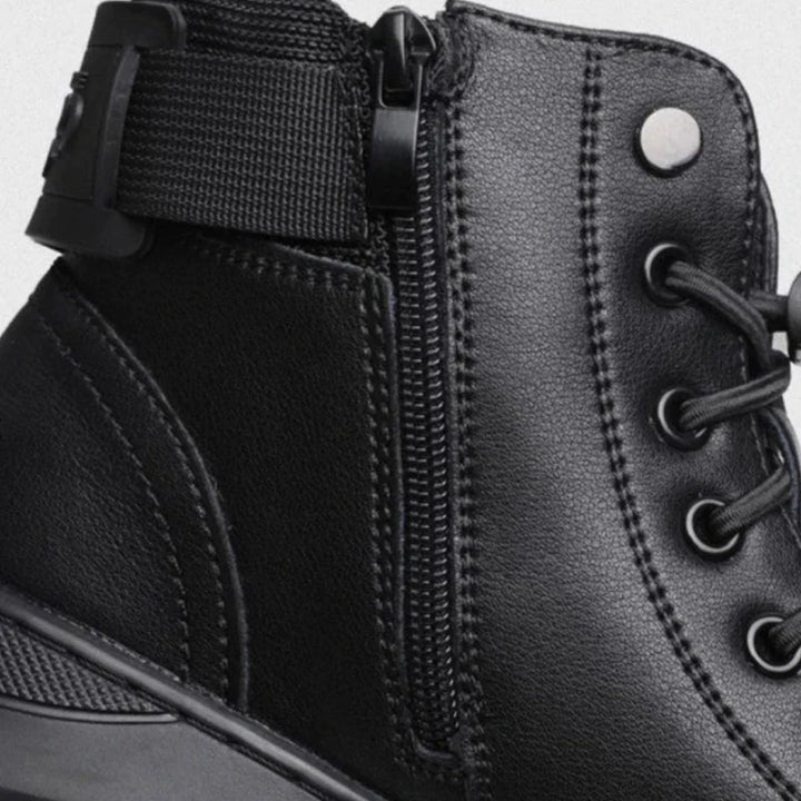 Schwarze Lederschuhe Herren Stiefel Elegant