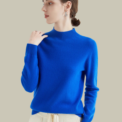 Damen Rollkragenpullover Merinowolle Warm Winter