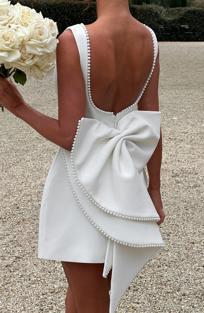 Damenkleid Hochzeitsgast Minikleid Struktur Optik