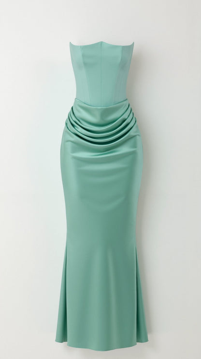 Elegantes Maxi Kleid Damen Hochzeitsgast Kleid Lang