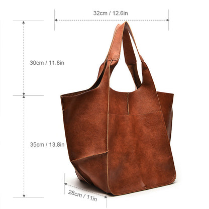 Große Leder-Handtaschen Damen Reise Tasche