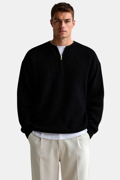 Strickpullover Reißverschluss Zeitlose Komfortmode
