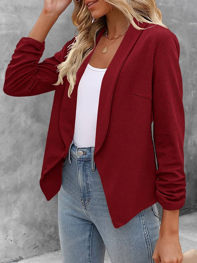 Stilvoller Damenblazer Offene Vorderseite Modern