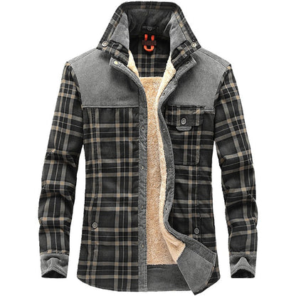 Herren Flanelljacke Warm Isoliert mit Taschen