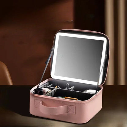 LED Reise Makeuptasche Spiegelbeleuchtet Organizer